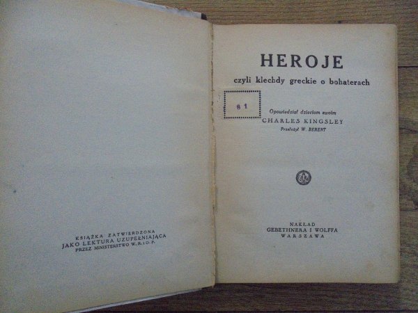 Charles Kingsley • Heroje czyli klechdy greckie o bohaterach [Levitt i Him]