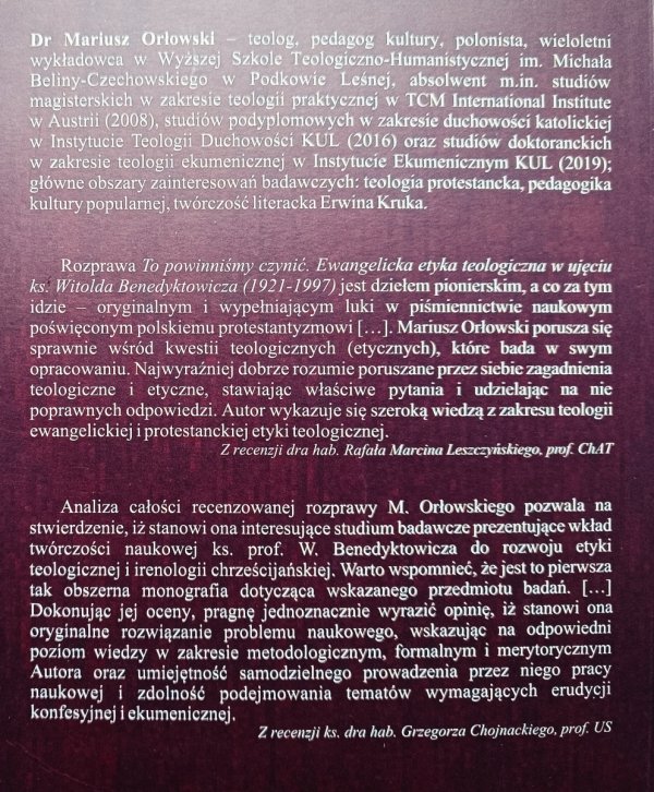 Mariusz Orłowski To powinniśmy czynić