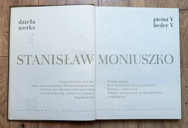 Stanisław Moniuszko Dzieła: Pieśni V