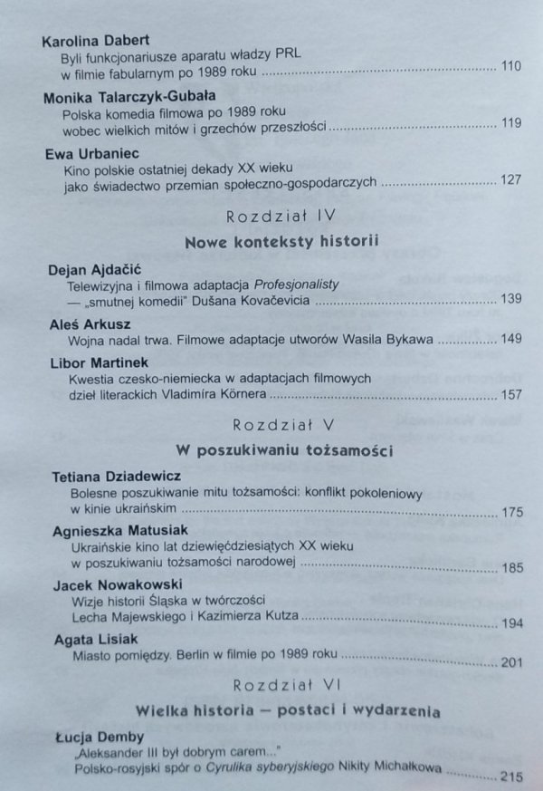 Bogusława Bakuły • Przeszłość w kinie Europy Środkowej w Wschodniej po roku 1989