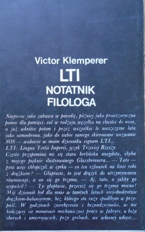 Victor Klemperer • LTI. Notatnik filologa