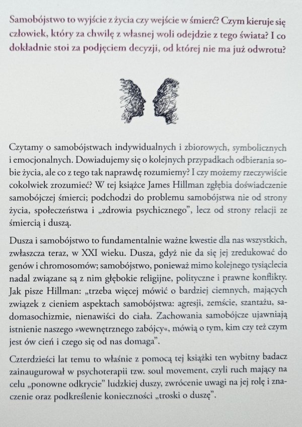 James Hillman Samobójstwo a dusza