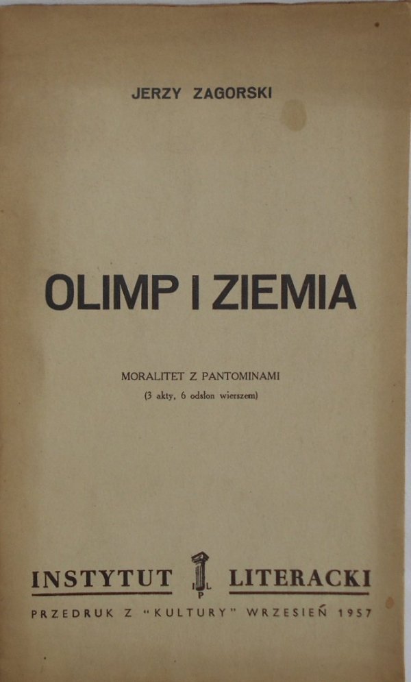 Jerzy Zagórski • Olimp i ziemia