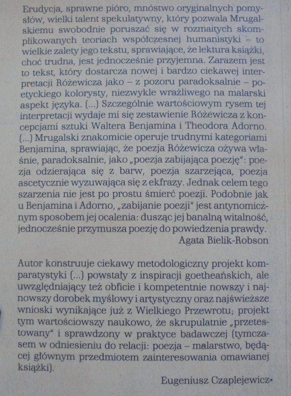 Michał Mrugalski • Teoria barw Tadeusza Różewicza