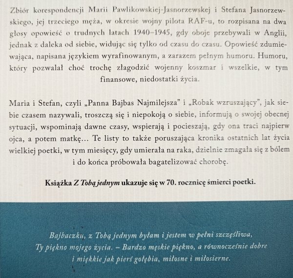 Z Tobą jednym. Listy Marii Pawlikowskiej-Jasnorzewskiej i Stefana Jasnorzewskiego