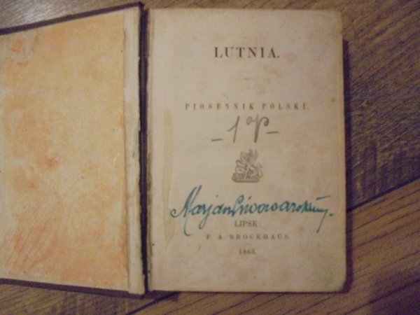 Lutnia • Piosennik polski [1863]