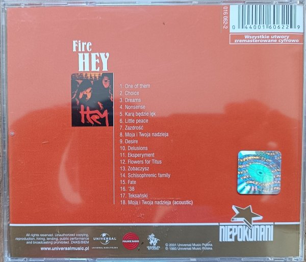 Hey Fire / Niepokonani CD