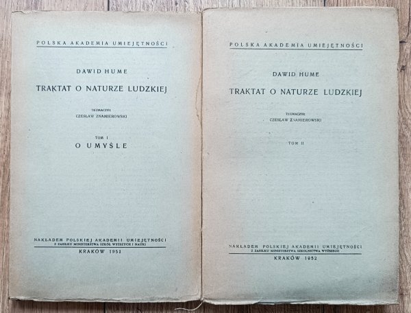David Hume Traktat o naturze ludzkiej