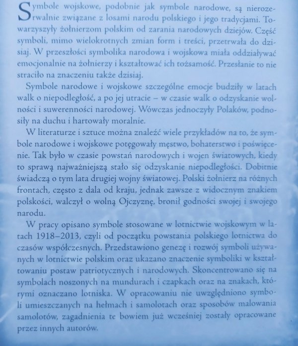 Józef Zieliński Symbolika polskiego lotnictwa wojskowego
