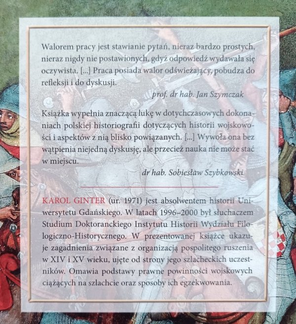 Karol Ginter Udział szlachty polskiej w pospolitym ruszeniu w XIV i XV wieku