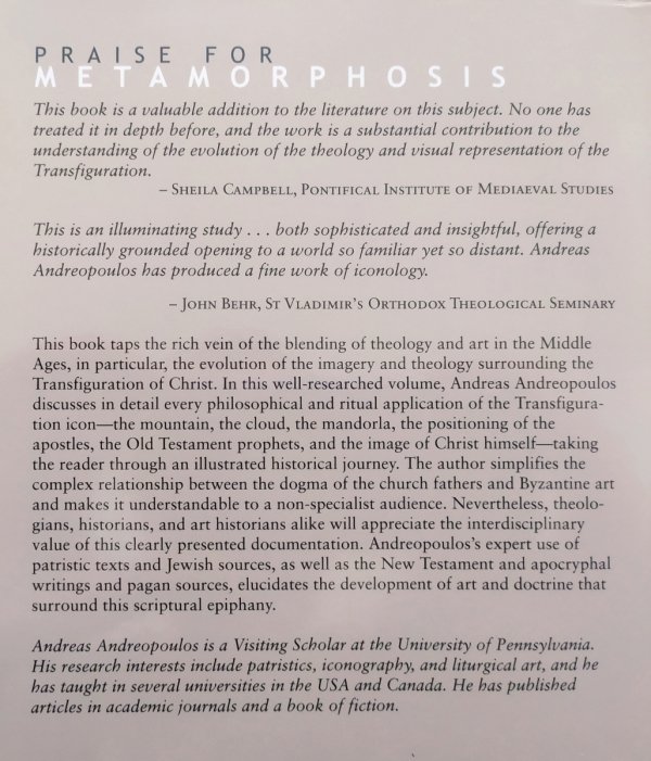 Andreas Andreopoulos Metamorphosis. The Transfiguration in Byzantine Theology And Iconography