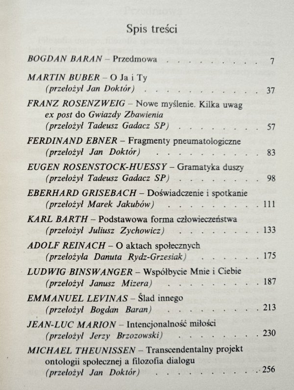 red. Bogdan Baran Filozofia dialogu