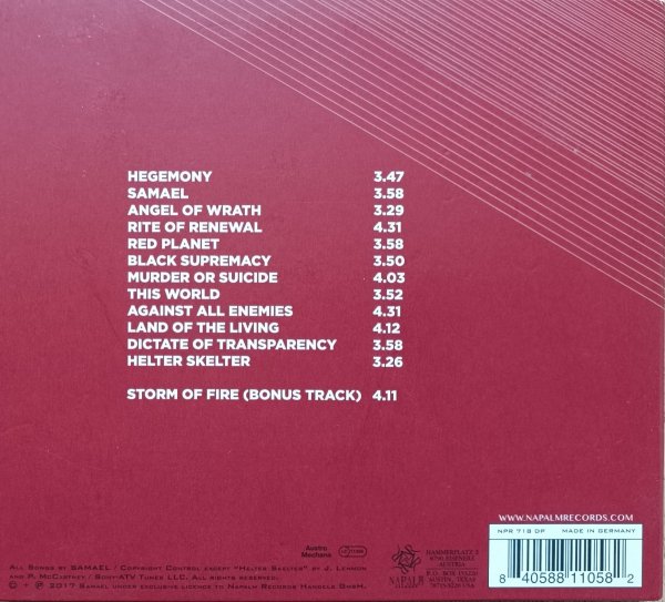 Samael Hegemony CD