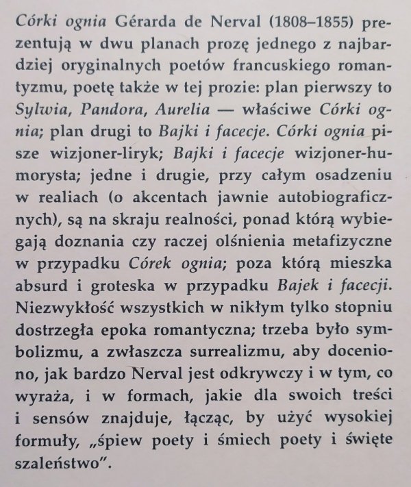 Gerard de Nerval Córki ognia