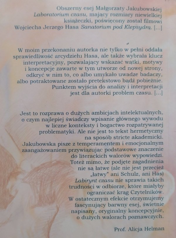 Laboratorium czasu. Sanatorium pod Klepsydrą Wojciecha Jerzego Hasa
