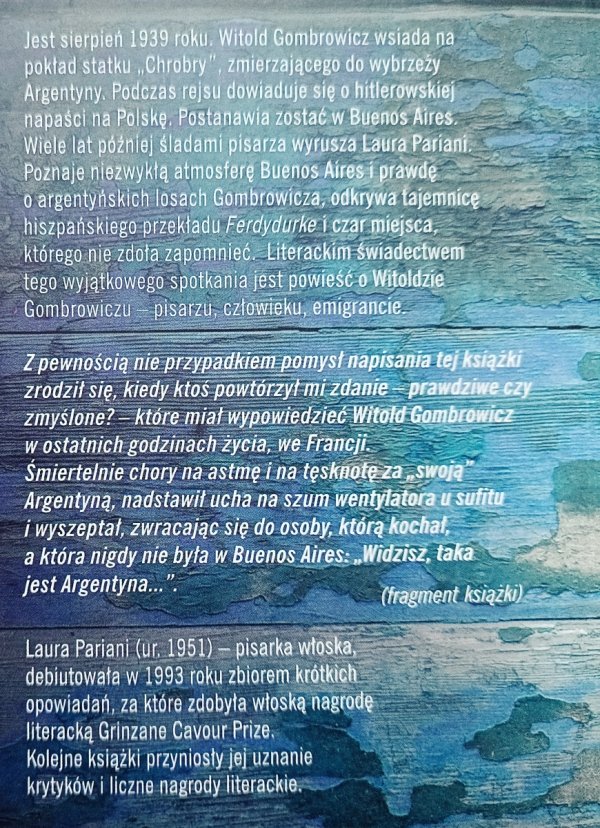 Laura Pariani Gombrowicz i Buenos Aires