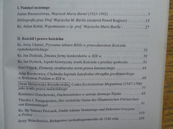 red. Jerzy Malec, Wacław Uruszczuk • Dawne prawo i myśl prawnicza. Prace historyczno-prawne poświęcone pamięci Wojciecha Marii Bartla