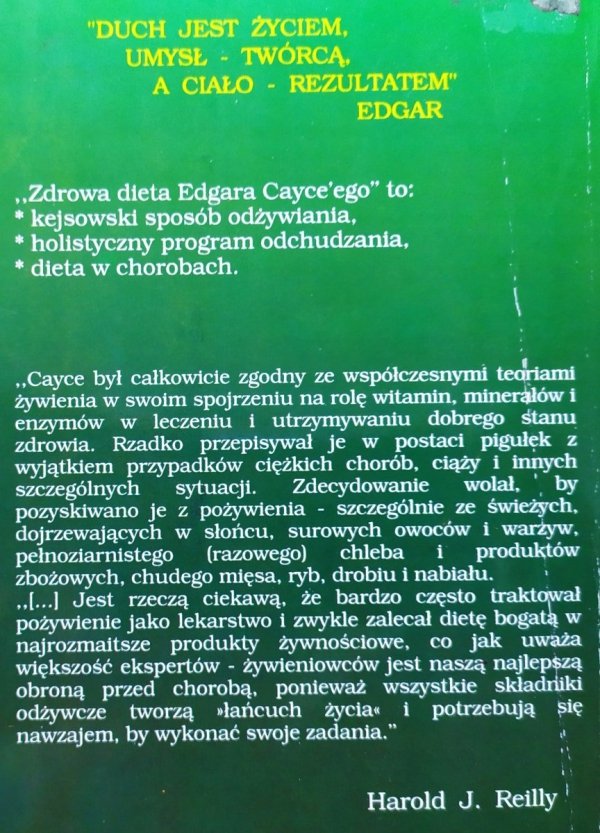 Alicja Jung, Jerzy Raff Zdrowa dieta Edgara Cayce'ego
