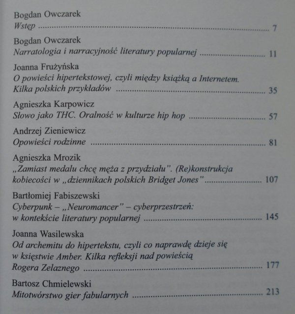 red. Bogdan Owczarek • Nowe formy w literaturze popularnej