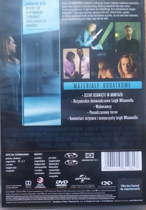 Leigh Whannell Niewidzialny człowiek DVD