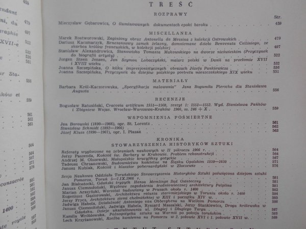Biuletyn Historii Sztuki 4/1967 • Józef Pankiewicz, dokumenty iluminowane epoki baroku