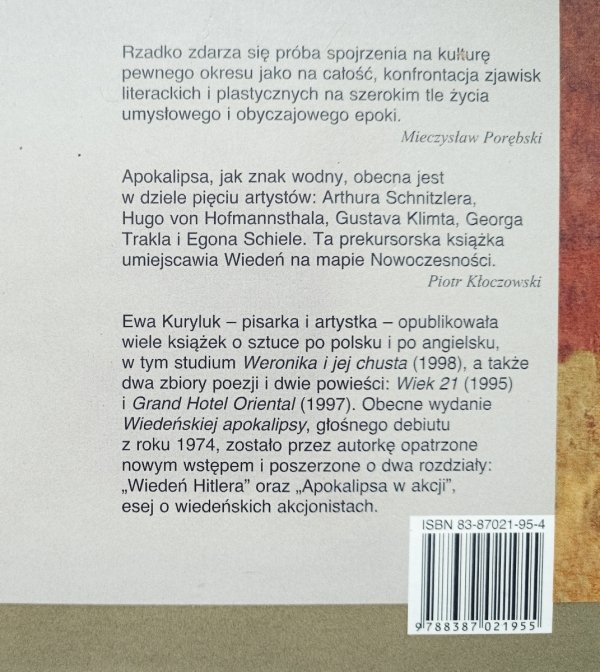 Ewa Kuryluk Wiedeńska apokalipsa. Eseje o sztuce i literaturze wiedeńskiej około 1900
