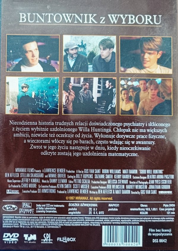 Gus Van Sant Buntownik z wyboru DVD