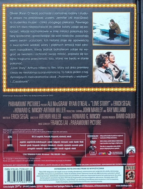 Love Story DVD / Złota Kolekcja Hollywood