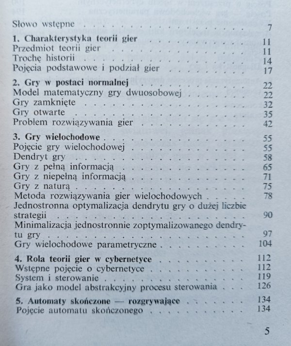 Jan Kazimierczak Teoria gier w cybernetyce