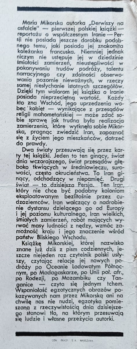 Maria Mikorska Derwisze na asfalcie