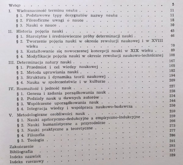 Stanisław Kamiński Pojęcie nauki i klasyfikacja nauk