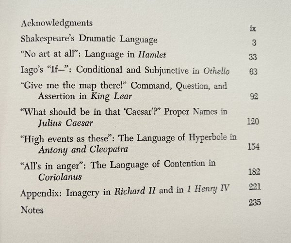 Madeleine Doran Shakespeare's Dramatic Language