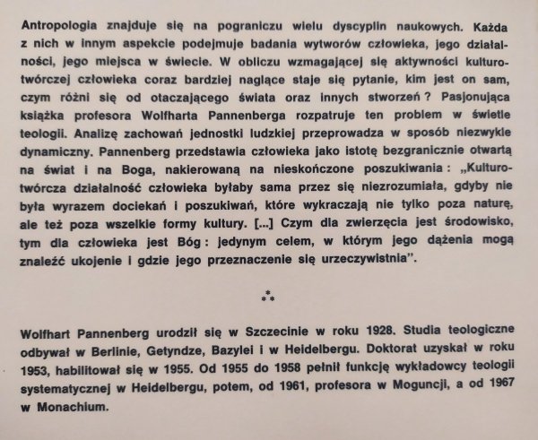 Wolfhart Pannenberg Kim jest człowiek? Współczesna antropologia w świetle teologii