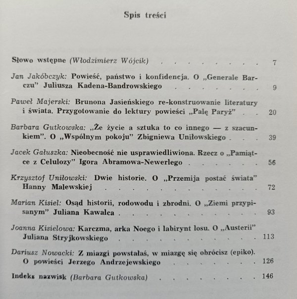 Między Kadenem a Andrzejewskim. W kręgu powieści polskiej XX wieku