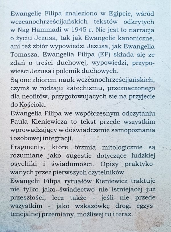 Paul Kieniewicz Ewangelia Filipa