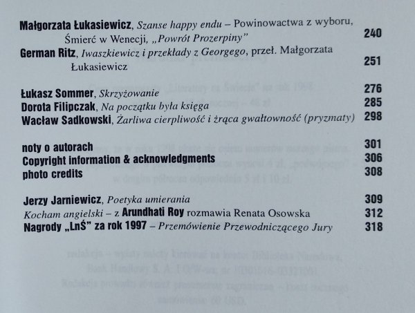 Literatura na świecie 3/1998 • Durs Grunbein, WG Sebald, Thomas Rosenlocher