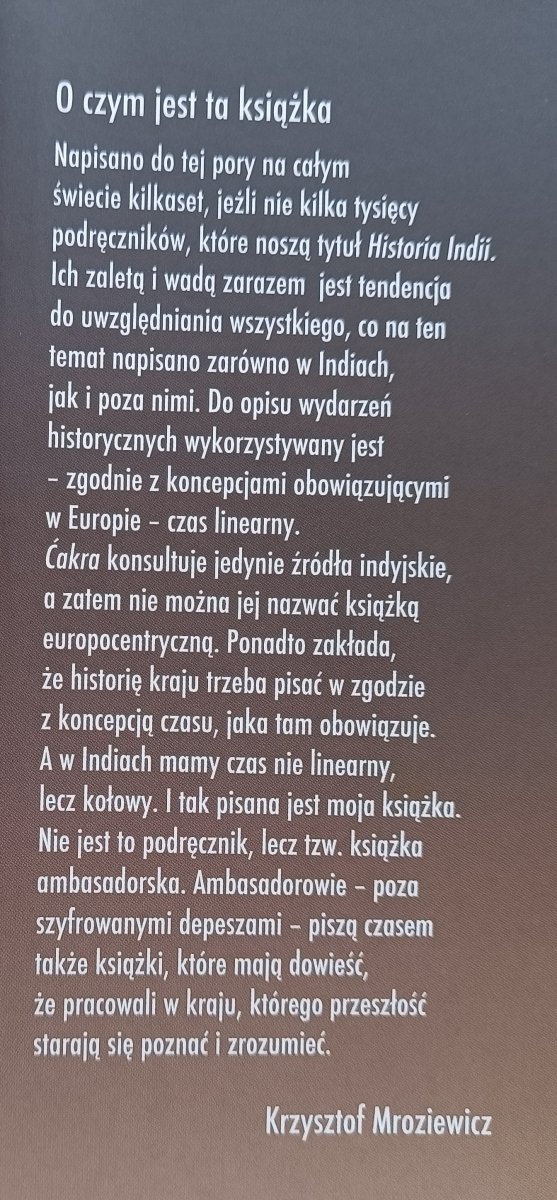Krzysztof Mroziewicz Ćakra czyli kołowa historia Indii