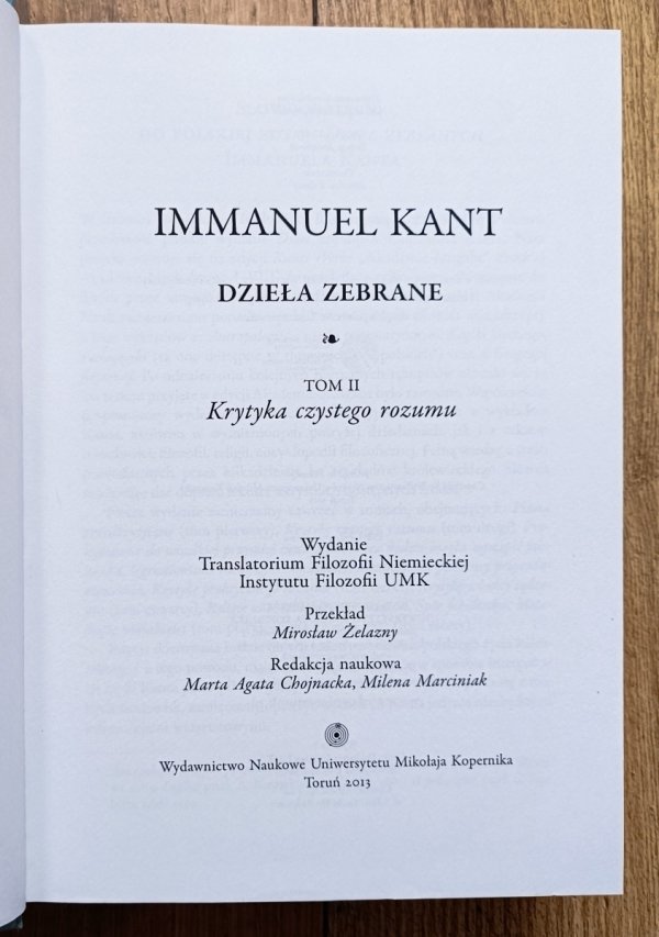 Immanuel Kant Krytyka czystego rozumu [dzieła zebrane tom 2]