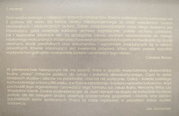 Józef Hampel Chłopów polskich drogi do demokracji