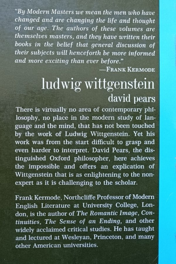 David Pears Ludwig Wittgenstein