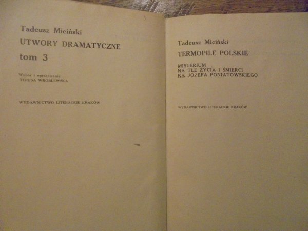 Tadeusz Miciński • Utwory dramatyczne tom 3.