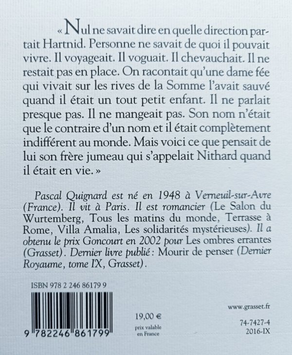 Pascal Quignard Les Larmes