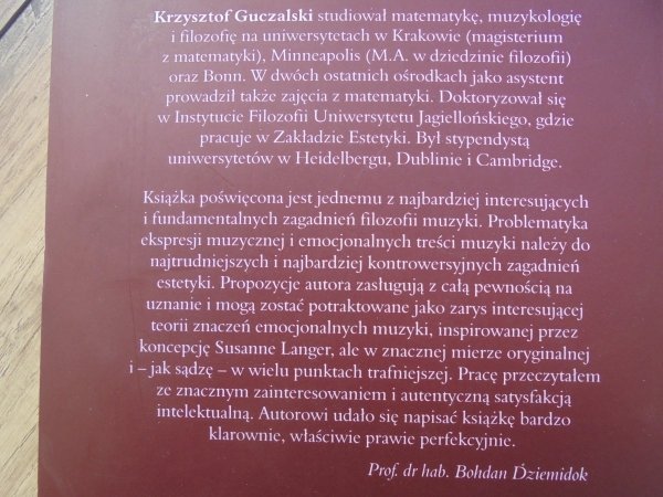 Krzysztof Guczalski • Znaczenie muzyki, znaczenia w muzyce. Próba ogólnej teorii na tle estetyki Susanne Langer