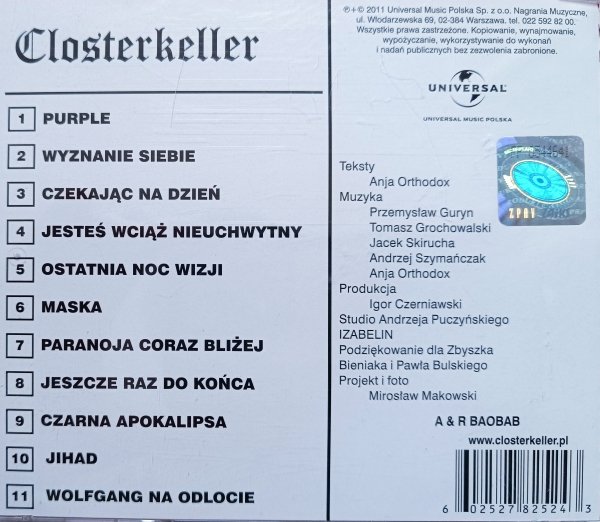 Closterkeller Purple CD