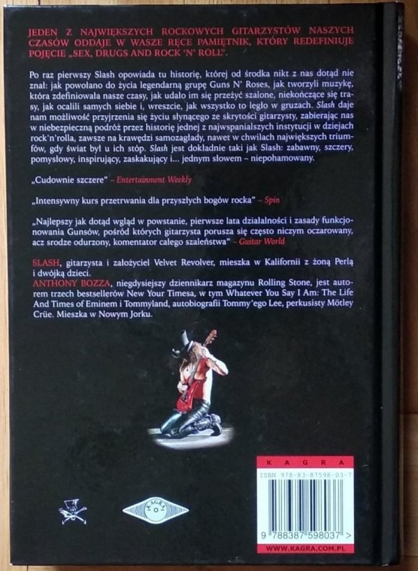 Anthony Bozza, Slash Slash. Autobiografia