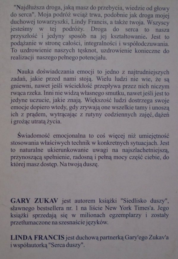 Gary Zukav, Linda Francis • Serce duszy. Świadomość emocjonalna
