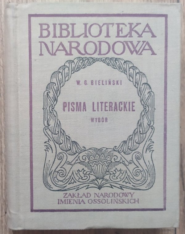 W. G. Bieliński Pisma literackie