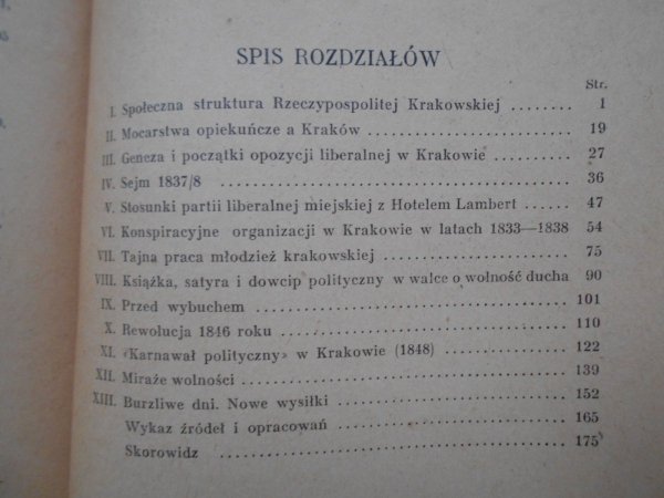 Janina Bieniarzówna • Z dziejów liberalnego i konspiracyjnego Krakowa 1833-1848