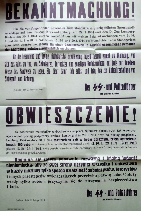 Stanisław Dąbrowa-Kostka Hitlerowskie afisze śmierci