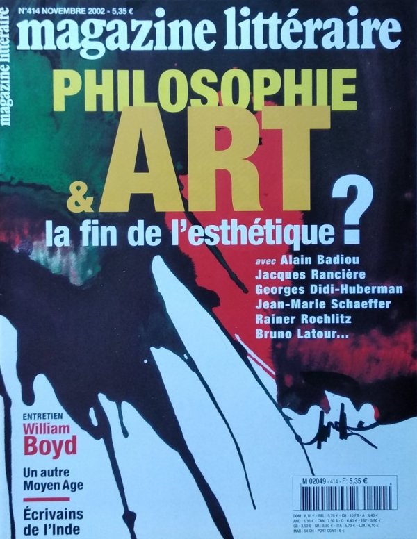 Magazine Litteraire • Philosophie &amp; Art la fin de l'esthetique Nr 414